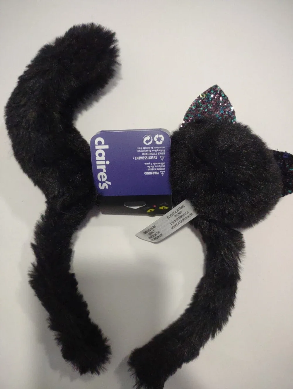 NEW Girls Black Halloween Cat headband